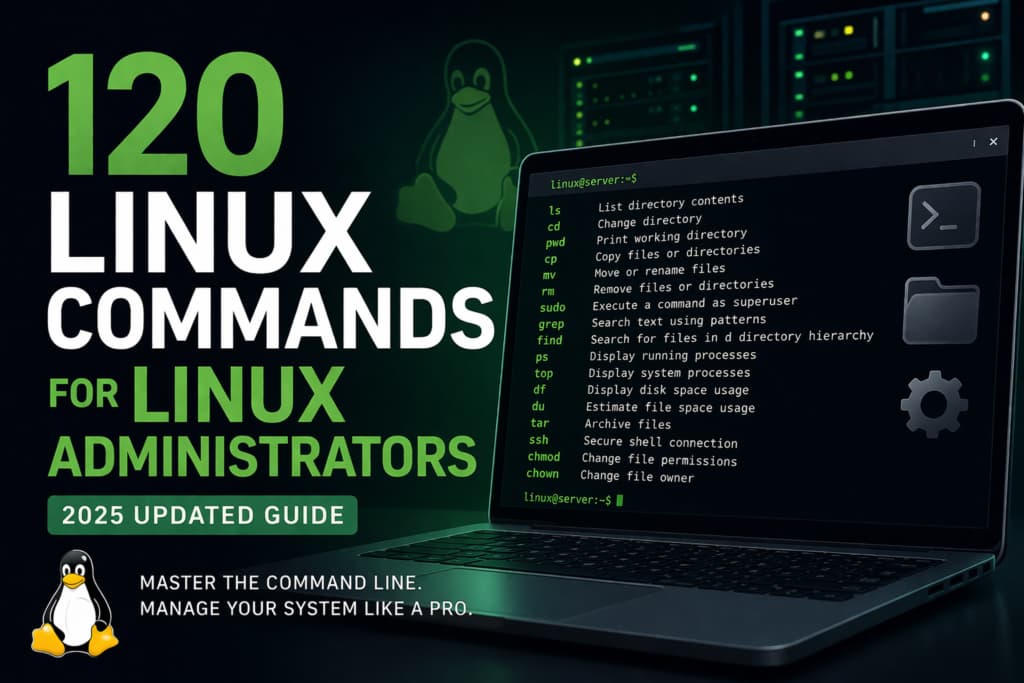 120 Linux commands list