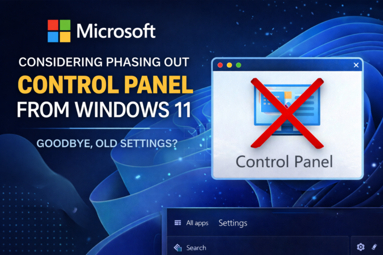microsoft removing Windows 11 Control Panel settings update