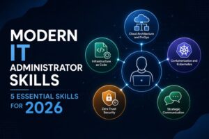 5 essential IT administrator skills 2026 cloud architecture finops kubernetes infrastructure as code zero trust