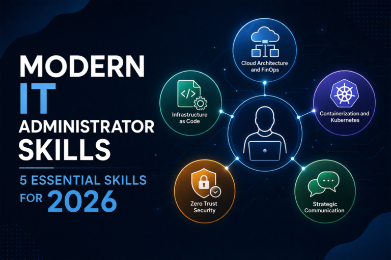 5 essential IT administrator skills 2026 cloud architecture finops kubernetes infrastructure as code zero trust